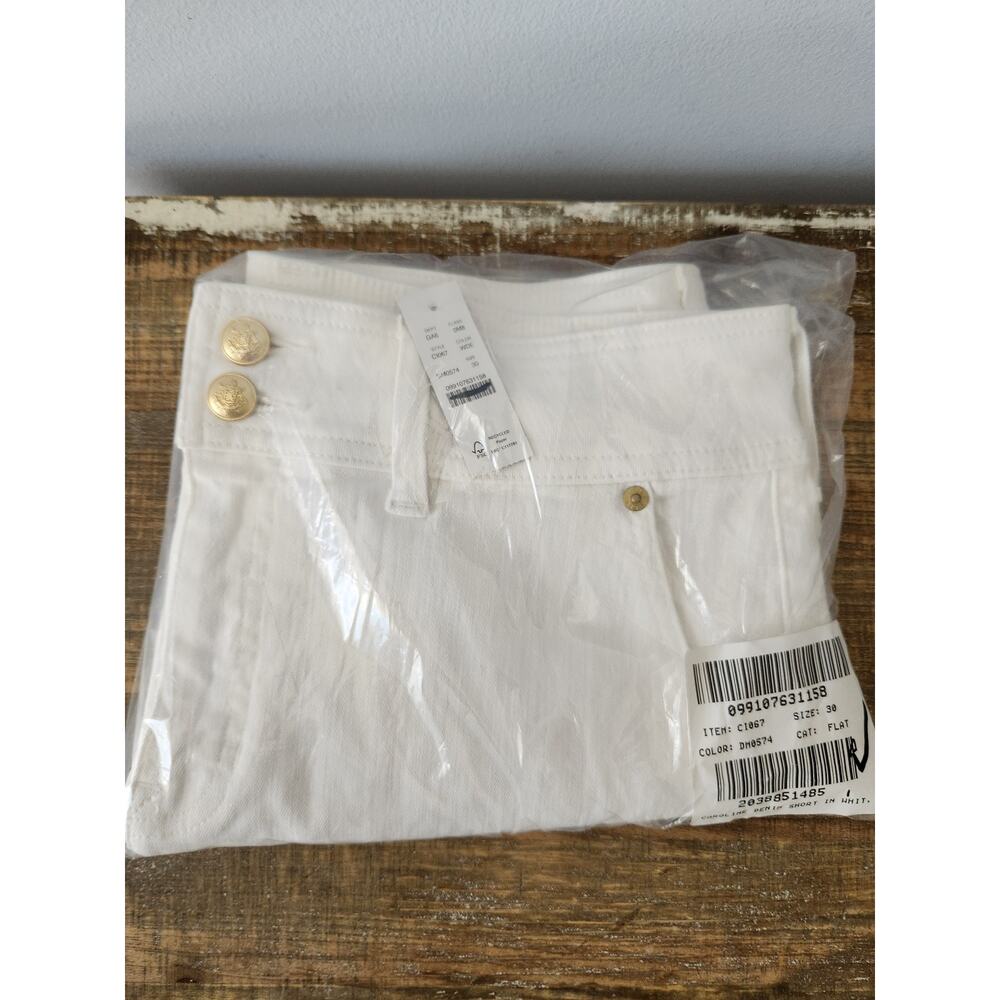 NWT J. Crew Stacked-Button Denim Short In White 30 - Picture 11 of 12